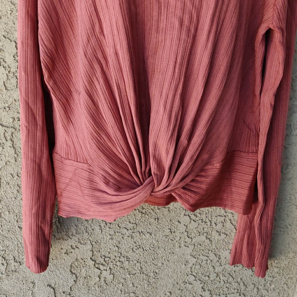 Umgee front knot slit sleeved Kendall sweater top - Picture 3 of 8